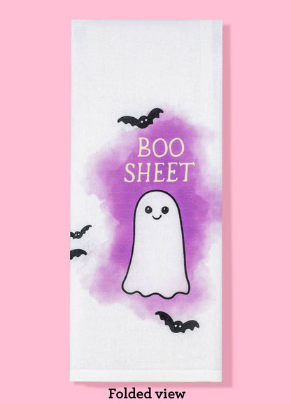 Boo Sheet Halloween dishtowel