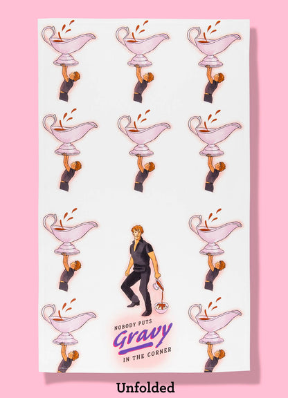 Nobody Puts Gravy in a Corner Tea Towel Four Pack
