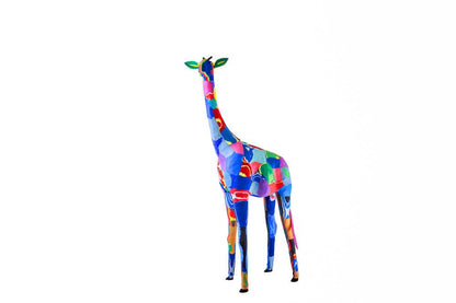 Reticulated Giraffe Sculpture from Recycled Flip-Flops- colours vary