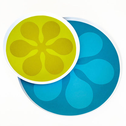 Modfest Melamine Dinner Plates (Set of 4) - Blue