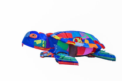 Recycled Flip-Flop Turtle Sculpture- colours vary