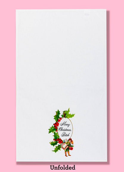 Merry Christmas Bitch Tea Towel Four Pack | Dishtowel