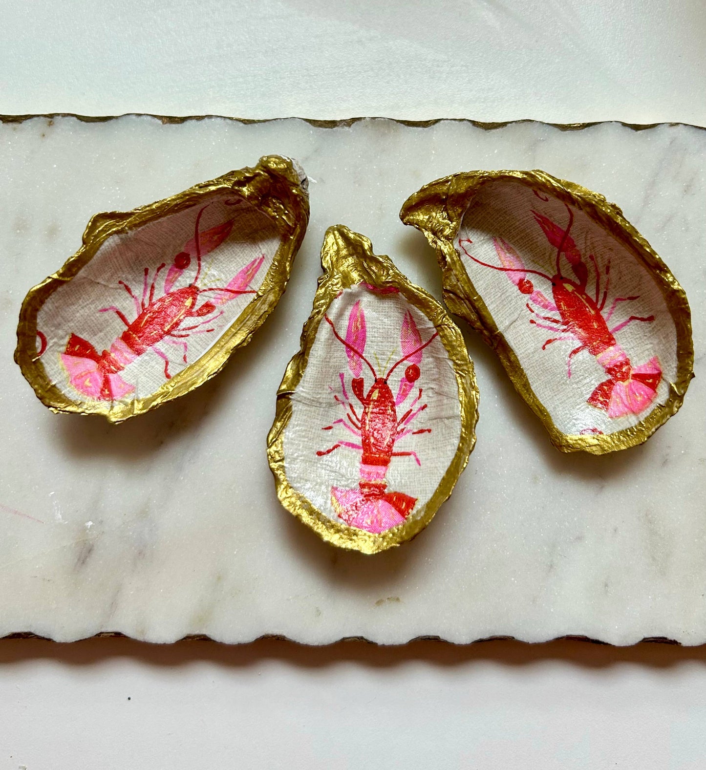 Lobster Oyster Shell Jewelry Dish