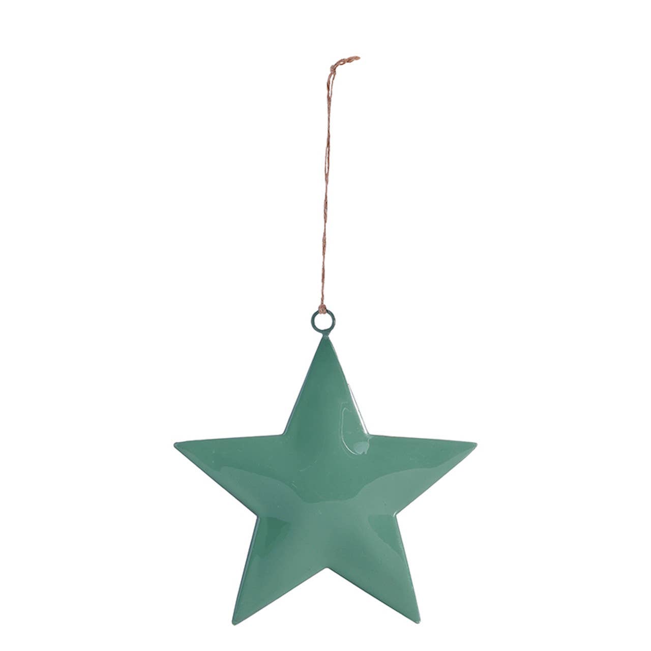 Green Enamel Star Ornament - 6"