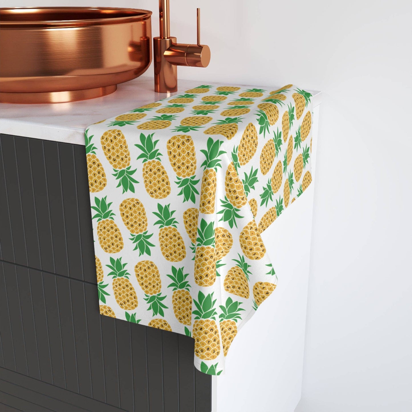 Trump is the Worst Pineapple Hand Towel