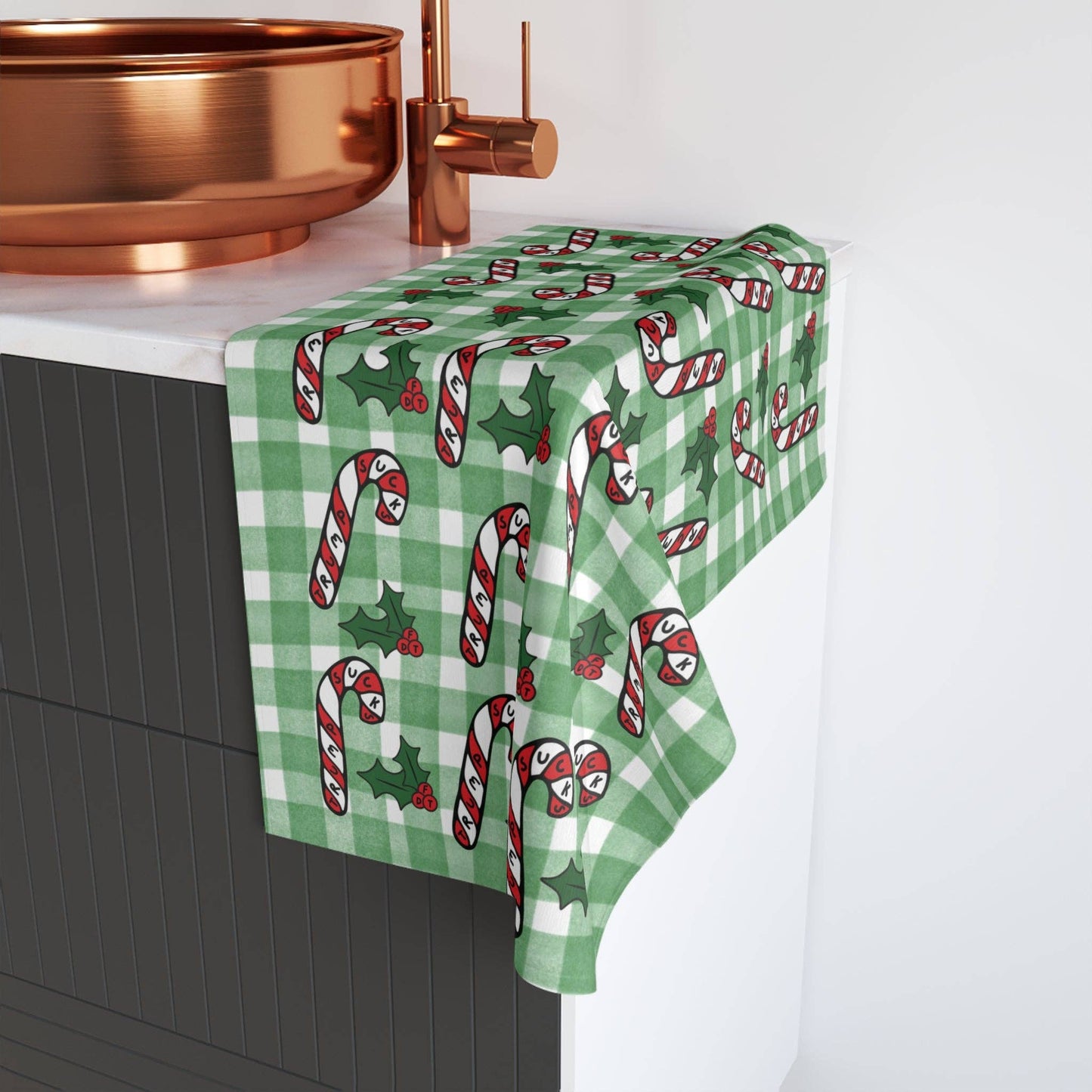 Subtle Trump Sucks Candy Canes Hand Towel