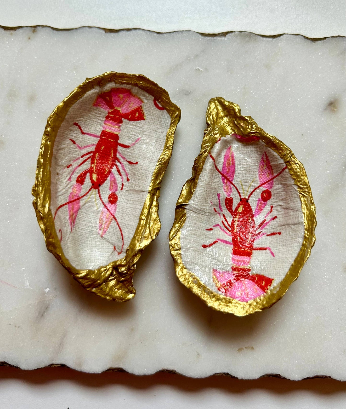 Lobster Oyster Shell Jewelry Dish