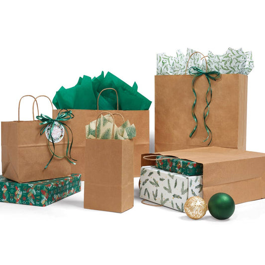 Recycled Brown Kraft Paper Retail Shopping Bags