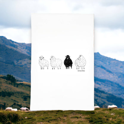 One of a Kind- Black Sheep Towel 28"x28"