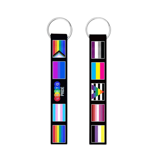 Multi Gay Pride Flag Lanyard Style Keychains