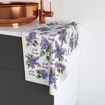 Subtle Lilac F*ck Trump Hand Towel