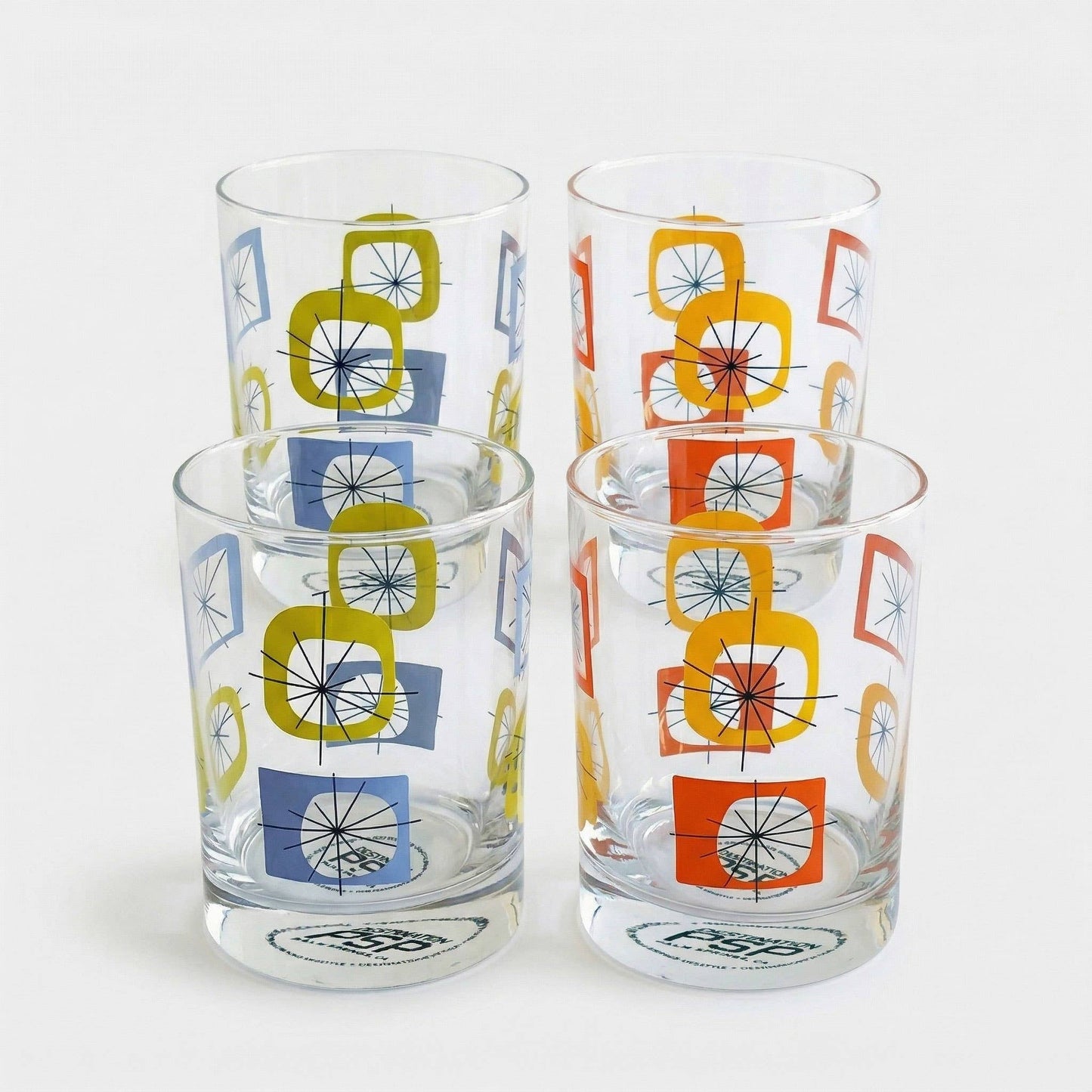 Atomic Old Fashioned Cocktail Glass - Set of 4