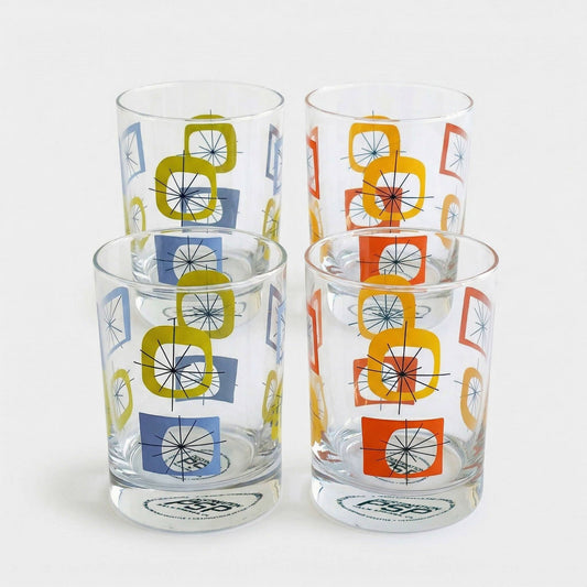 Atomic Old Fashioned Cocktail Glass - Set of 4