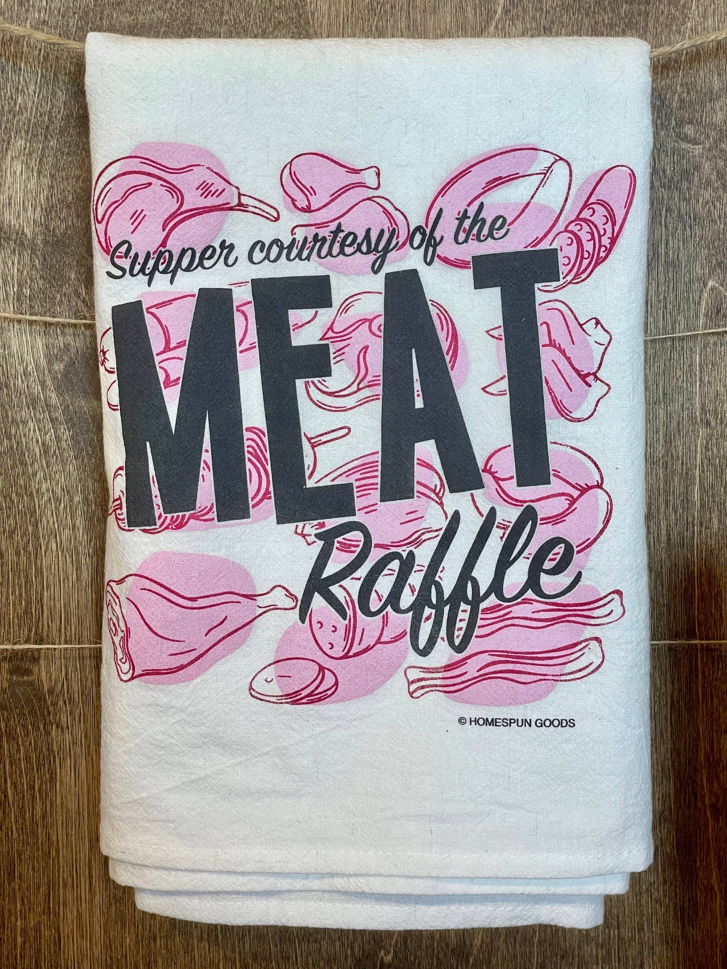 Flour Sack Towel - Meat Raffle