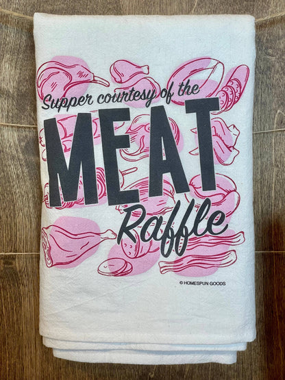 Flour Sack Towel - Meat Raffle