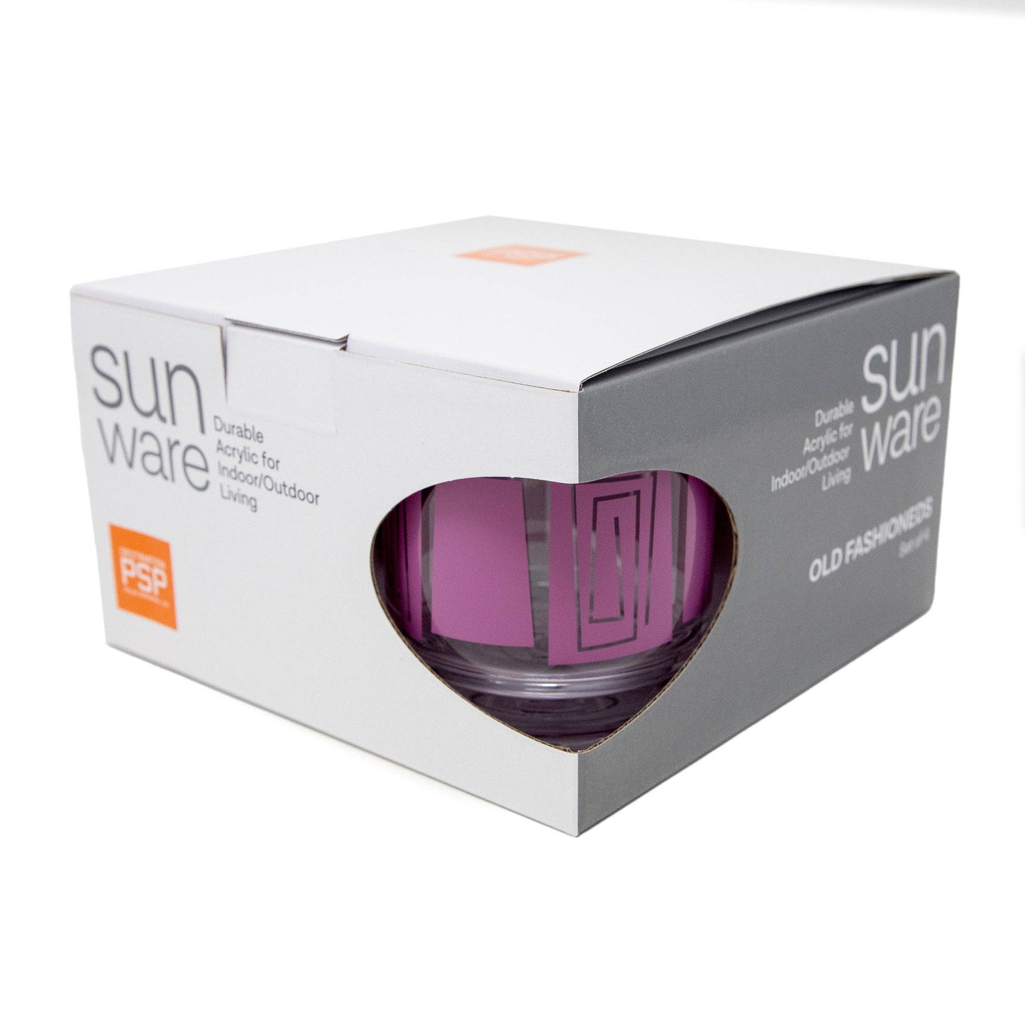 PSP-Tiki Acrylic Old Fashioned, Set of 4 (Purple)