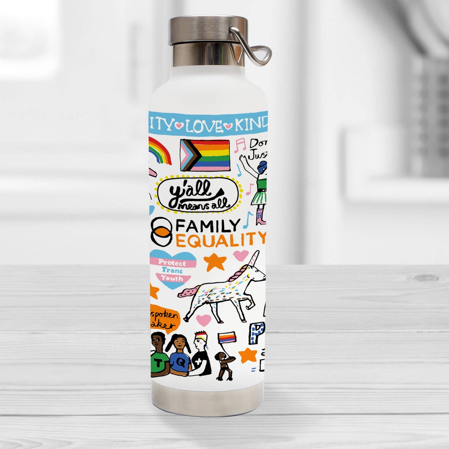 Family Equality 24 oz. Stainless Steel Water Bottle