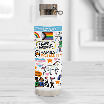 Family Equality 24 oz. Stainless Steel Water Bottle