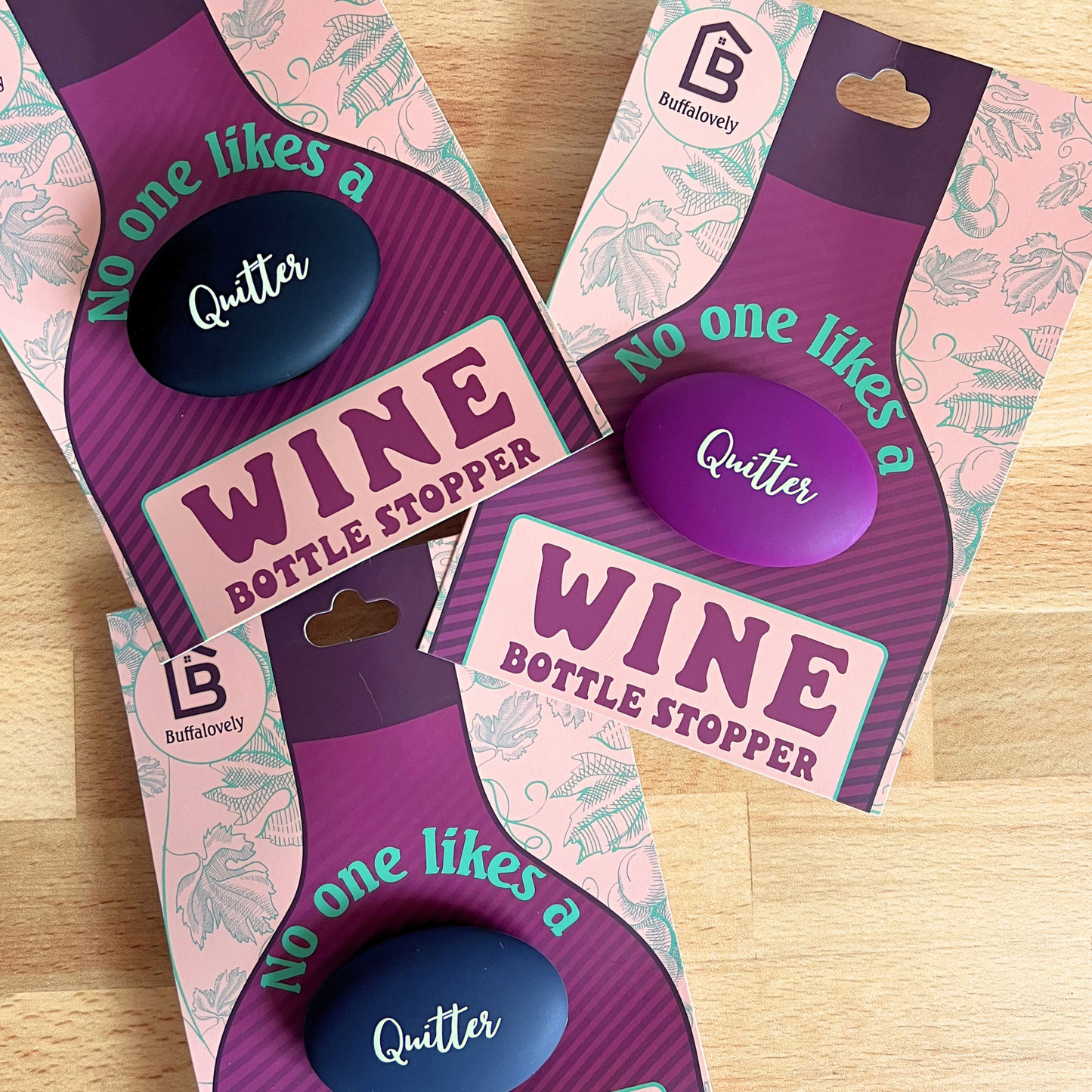 Quitter Silicone Wine Stopper- Dark Red