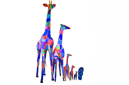 Reticulated Giraffe Sculpture from Recycled Flip-Flops- colours vary