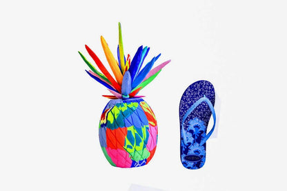 Pineapple Flip Flop Sculpture - colours vary