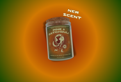 Pine and Patchouli Soy Candle - Big Bend National Park 11oz