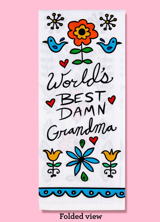 World's Best Damn Grandma Dishtowel