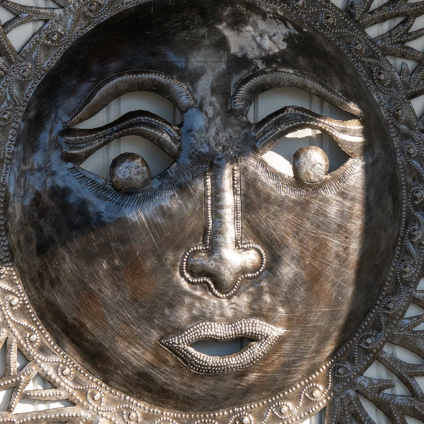 Metal Wall Sunburst, from Upcycled Oil Drums