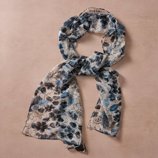 Samiti Floral Chiffon Scarf