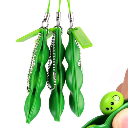Peas Stress Relief Keychain