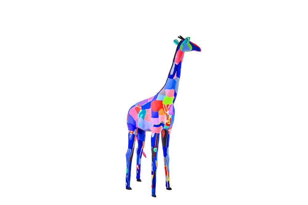 Reticulated Giraffe Sculpture from Recycled Flip-Flops- colours vary