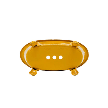 Mustard Enamel Bathtub Metal Soap Dish