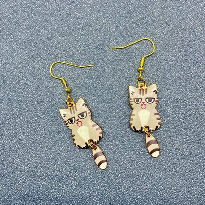 Cat Dangle Earrings