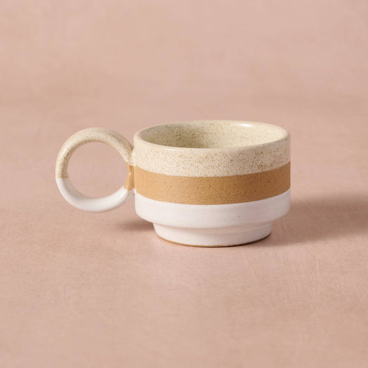Mini Espresso Stoneware Mug- white