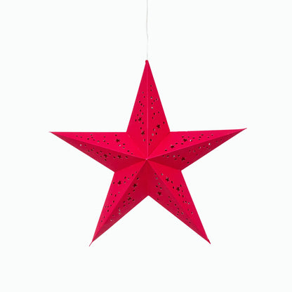 Twinkle Star ~ 5 Pointer, 15", Red Paper Star Lantern Light