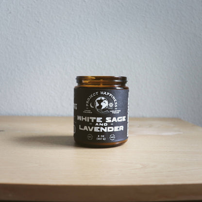 White Sage and Lavender Soy Candle - 8oz