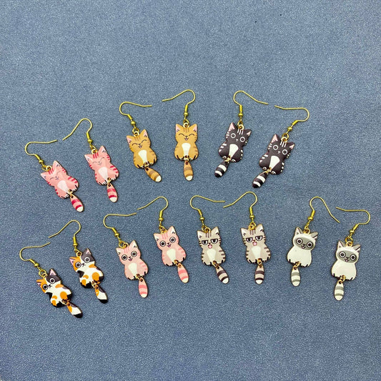Cat Dangle Earrings