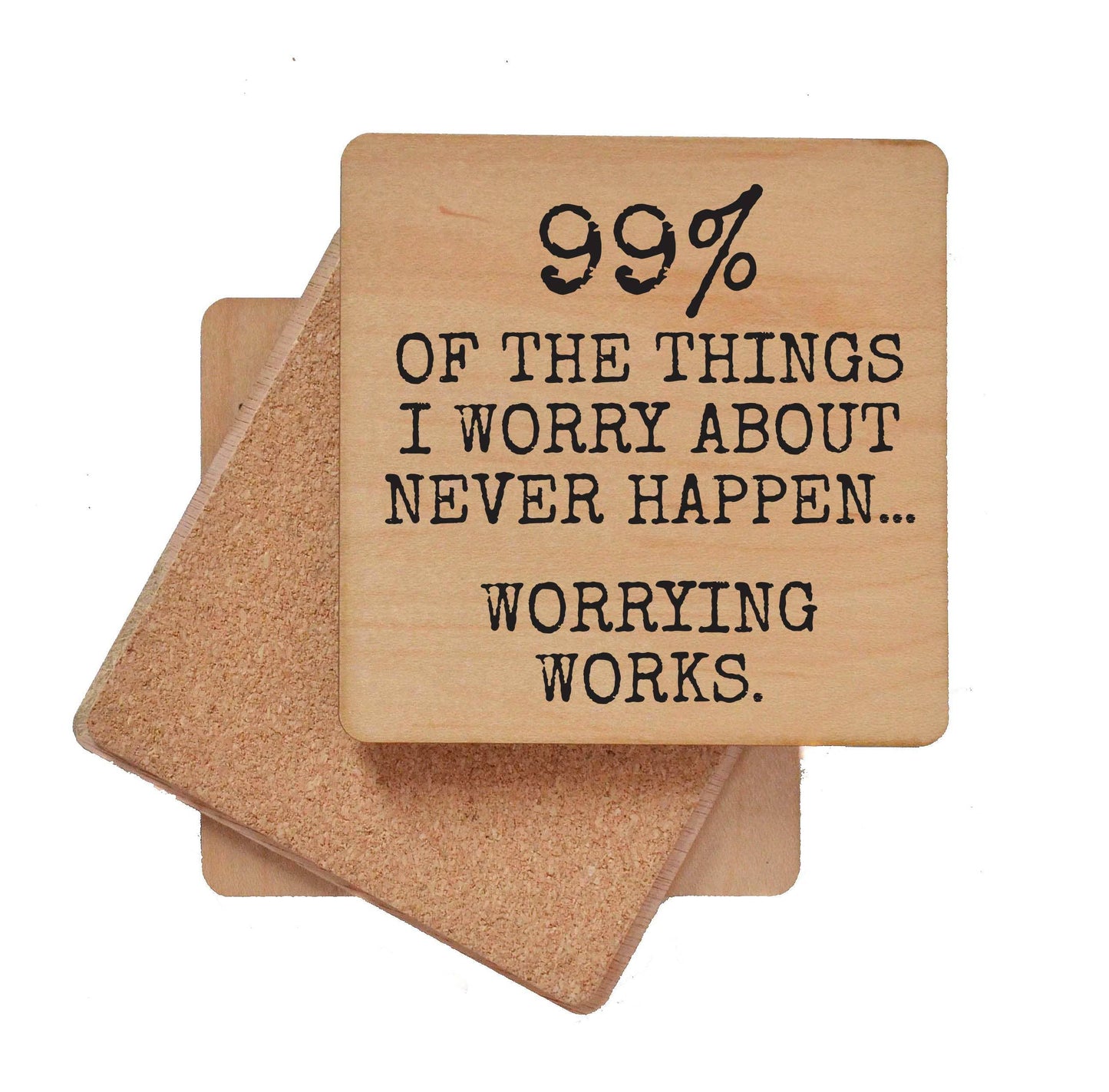 Coasters - Worrying Works Funny Coaster