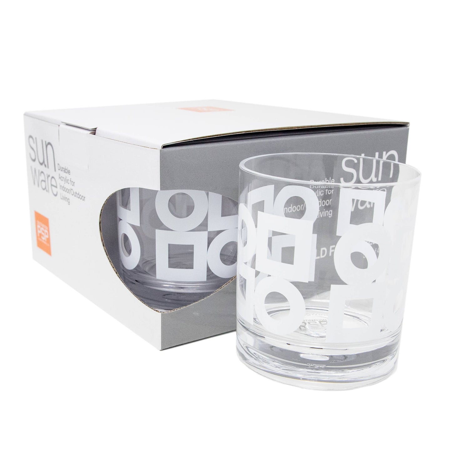 PSP-Modernista Acrylic Old Fashioneds Set of 4 - White